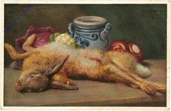 Hase mit Zwiebeln, Blumenkohl