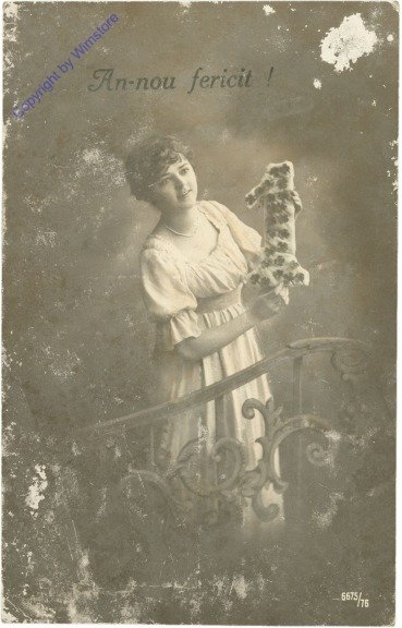 Dame mit der Zahl 1