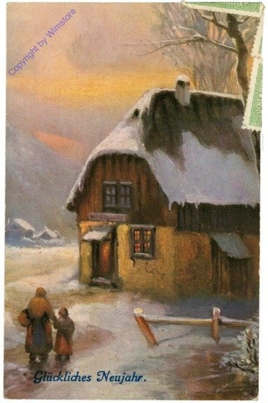 Verschneites Haus