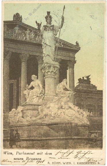 Wien 1, Parlament mit dem Brunnen