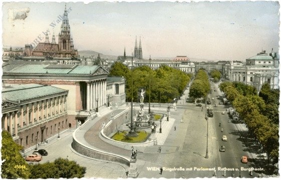 ak215119 Wien 1, Ringstrasse mit Parlament, Rathaus und Burgtheater