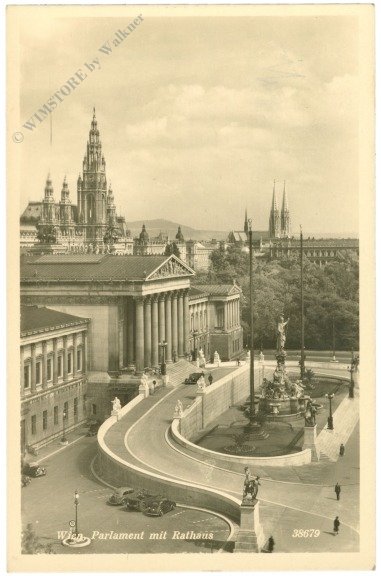 Wien 1, Parlament, mit Rathaus