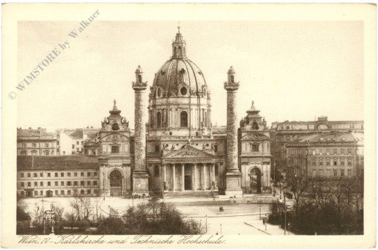 ak215233 Wien 4, Karlskirche und Technische Hochschule