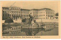 Wien 13, Schönbrunn, Linke Fontaine im Schloßhof