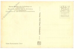 Wien 19, Kahlenberg, Blick v.d. Donau auf Kahlen- u. Leopoldsberg