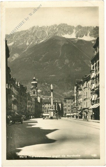 Innsbruck, Maria Theresienstrasse gegen die Nordkette