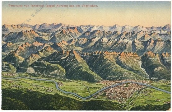 Innsbruck, Panorama aus der Vogelschau