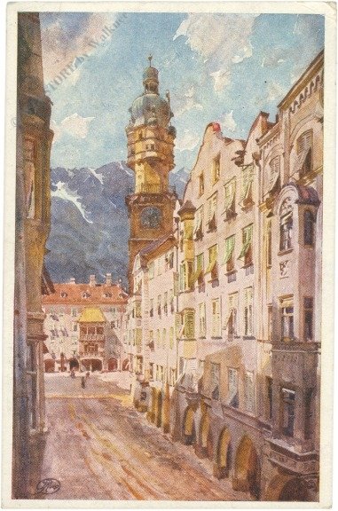 Innsbruck, Herzog Friedrichstrasse und Gold. Dachl