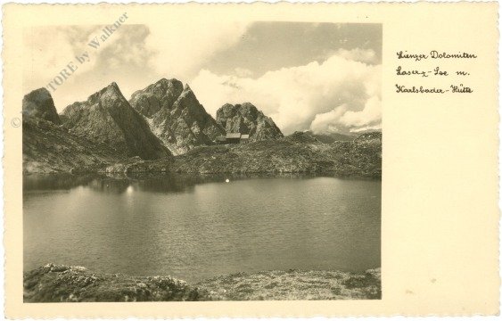 Lienz, Dolomiten, Laserz-See m. Karlsbader-Hütte