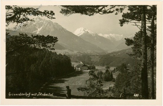 ak215695 Neustift, Grünwalderhof mit Stubaital