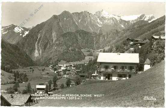 Prägraten, Pension "Schöne Welt" gegen Malhamgruppe