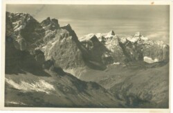 Seefeld, Karwendel, Blick vom westl. Lamsenjoch auf Hohljoch, Kaltwasserkar- und Birkkarspitze