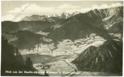 Walchsee, Blick von der Knolln-Alpe auf Walchsee u. Kaisergebirge