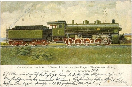 Viercylinder-Verbund-Güterzuglokomotive der Bayer. Staatseisenbahnen