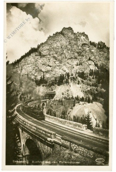 Semmering, Ausfahrt aus dem Pollerostunnel