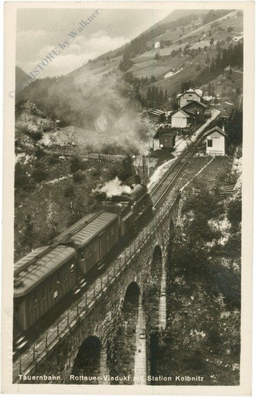 Tauernbahn, Rottauer-Viadukt mit Station Kolbnitz