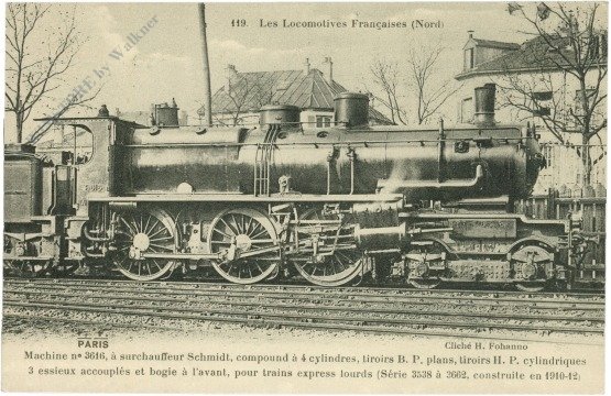 Les locomotives francaises (nord), Machine n 3616