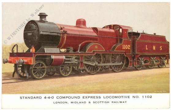 Standard 4-4-0 Compound Express Locomotive No 1102