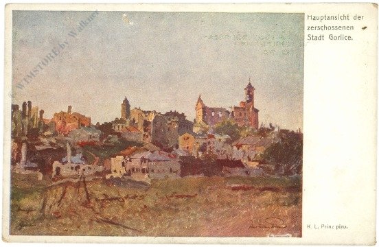 Gorlice, Hauptansicht der zerschossenen Stadt
