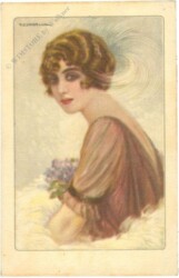 Dame mit Blumen
