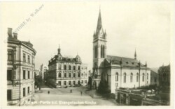 Gablonz a.N., Partie b.d. Evangelischen Kirche