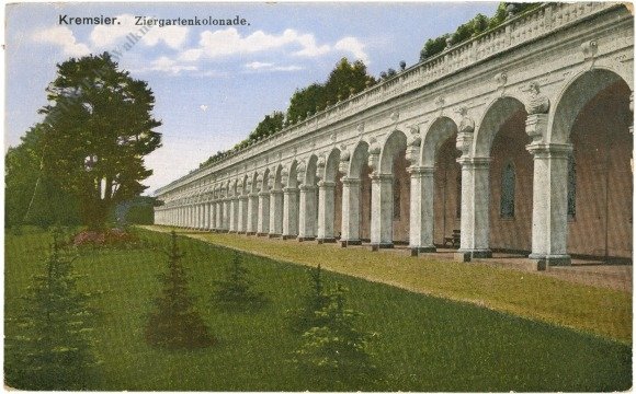 ak217022 Kremsier, Ziergartenkolonade