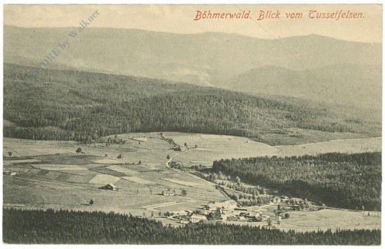 ak217049 Böhmerwald, Blick vom Tussetfelsen