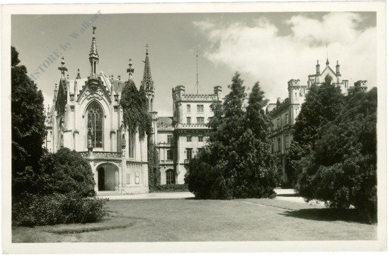 ak217062 Lednice, Zamek Lichtensteinuv a kostel