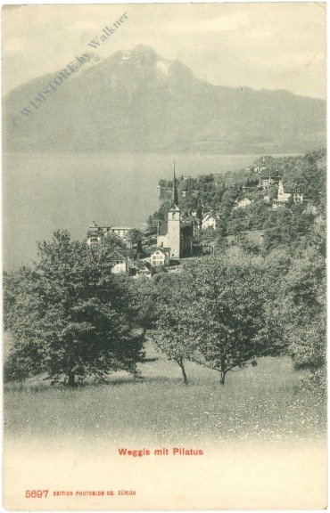 ak217239 Weggis, mit Pilatus