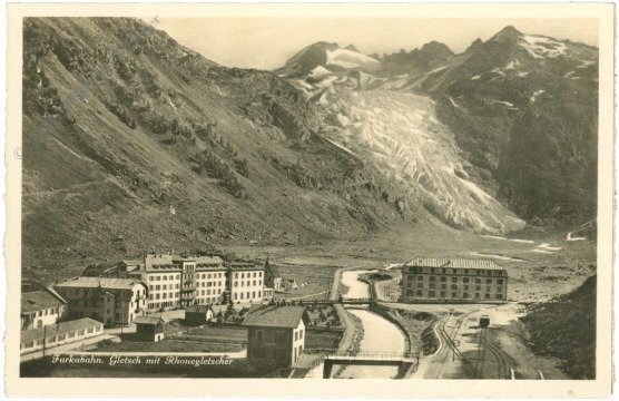 Furkabahn, Gletsch mit Rhonegletscher
