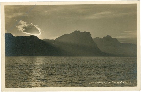 ak217272 Vierwaldstättersee, Sonnenuntergang