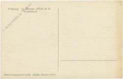 ak217296a Fribourg, La Banque d'Etat et la Cathedrale