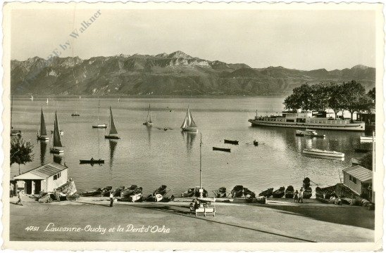 Lausanne-Ouchy, et la Dent d'Oche