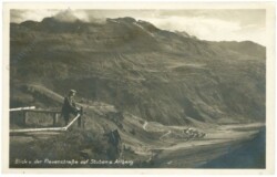 Flexenstrasse, Blick von der Flexenstrasse auf Stuben