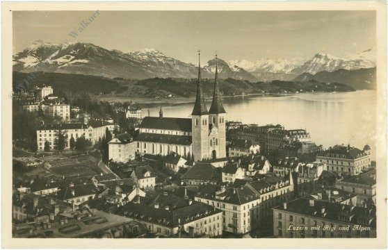 ak217335 Luzern, mit Rigi und Alpen