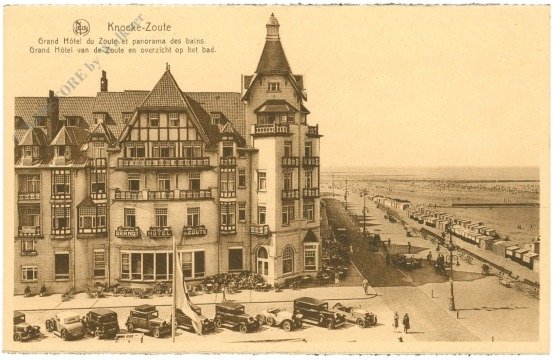 Knocke-Zoute, Grand Hotel du Zoute et panorama des bains