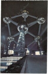 Brux, Atomium bei Nacht