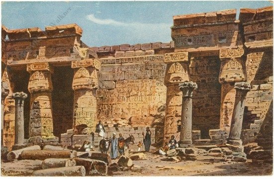 Hof des Tempels von Medinet Hobou