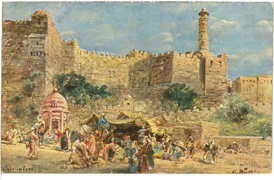 Jerusalem, Volksleben vor dem Jaffator