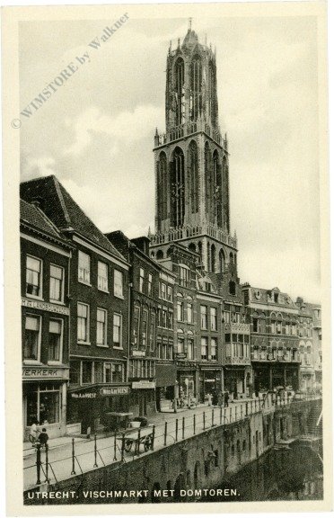 Utrecht, Vischmarkt met Domtoren