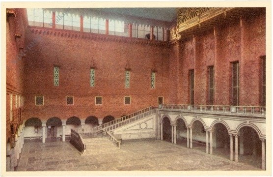 ak218035 Stockholm, Stadshuset, Bla Hallen