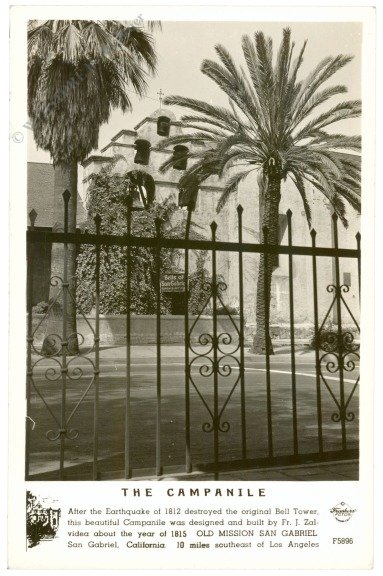 ak218137 Kalifornien: San Gabriel, Old Mission San Gabriel, Campanile