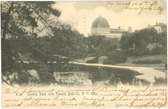 New York: New York City, Central Park, Temple Beth-El