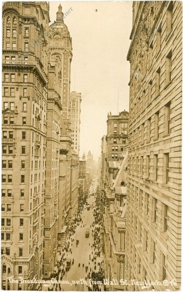 New York: New York City, The Broadway Canon, north from Wall St.