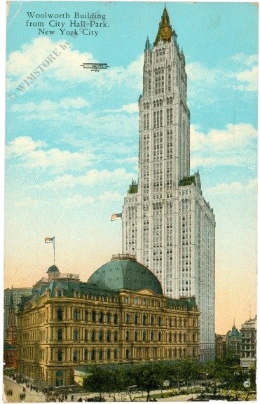 New York: New York City, Woolworth Building from City Hall Park
