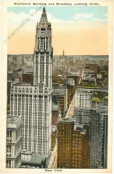 New York: New York City, Woolworth Building and Broadway looking north