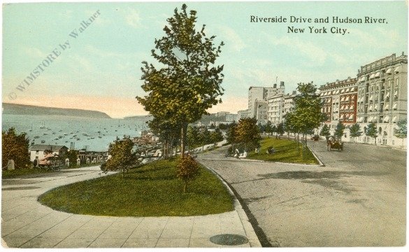 ak218206 New York: New York City, Riverside Drive and Hudson River