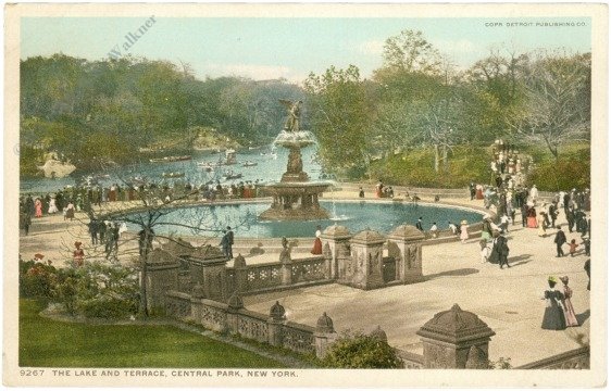 New York: New York City, Central Park, Lake and Terrace