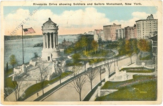 ak218269 New York: New York City, Riverside Drive showing Soldiers and Sailors Monument