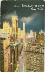 New York: New York City, Lower Broadway at night